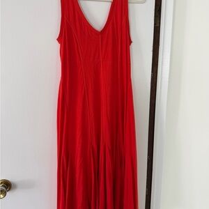 Maeve Red-Orange Dress for Anthropologie